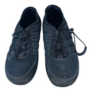 Aetrex Women's Slip Resistant Comfort Shoes Leather Black Size 8.5